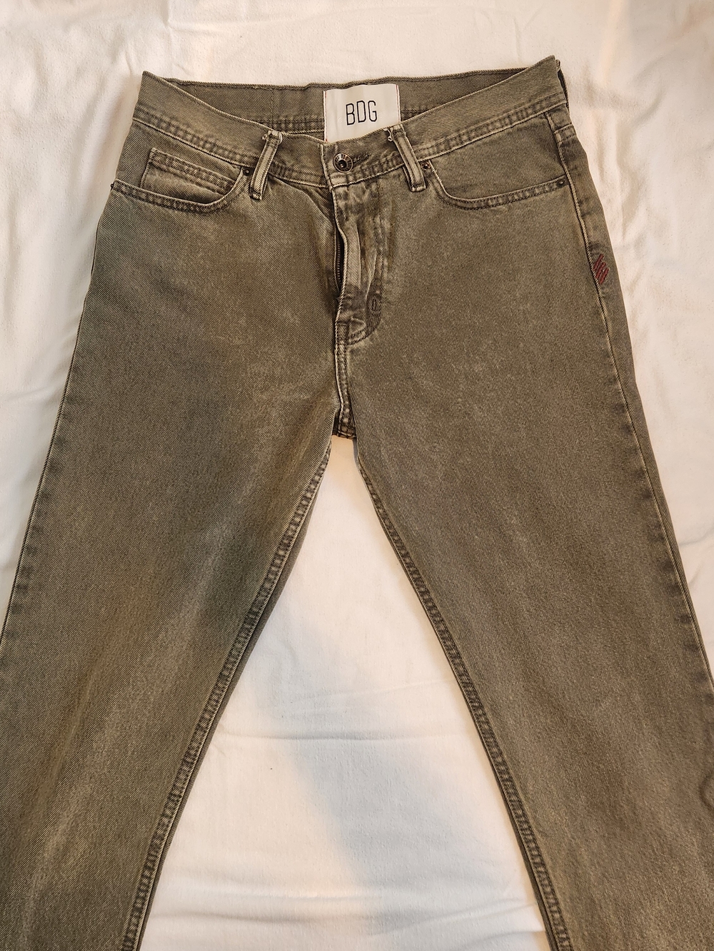 BDG Men's Olive Green Slim Jeans